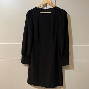 J.Crew Black Long-Sleeve Mini Dress